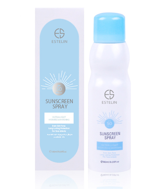 اسپری ضد آفتاب بی رنگ استلین spf50 مدل ultra حجم ۱۸۰ میلی لیتر