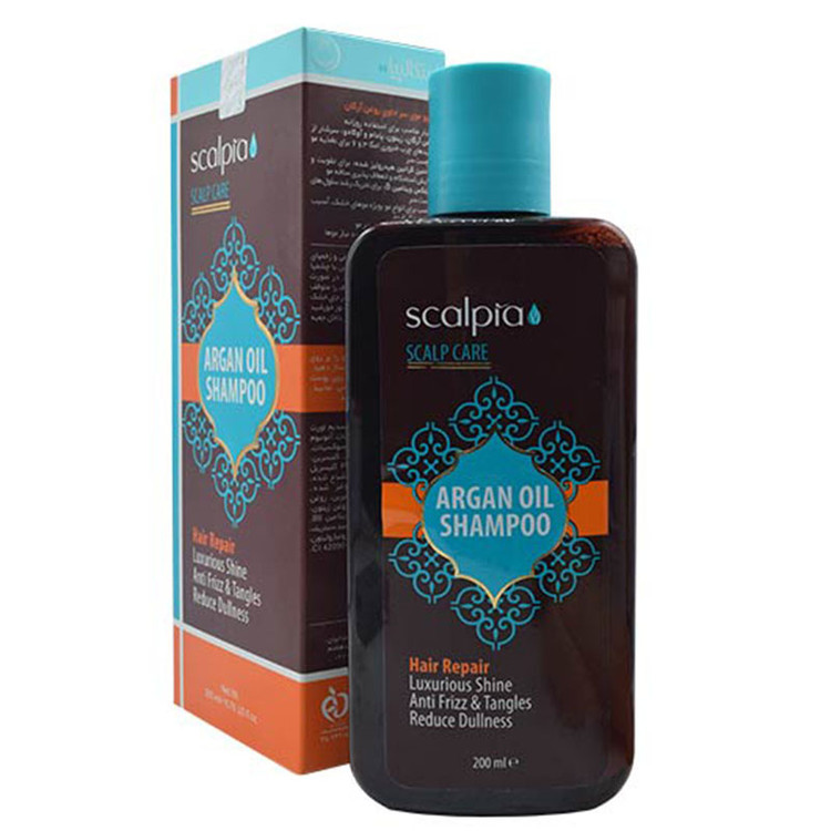 شامپو مو اسکالپیا حاوی روغن آرگان ARGAN OIL حجم 200 میلی لیتر