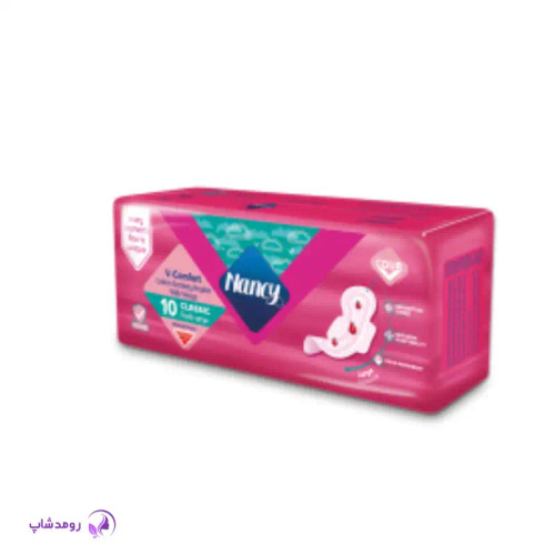 نوار بهداشتی بالدار مدل فلاف بزرگ تاپ شیت بسته 10 عددی نانسی